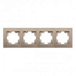 Рамка фактурная 4 поста универсальная UNIVersal Афина шампань (еврослот) Рамка фактурная 4 поста универсальная UNIVersal Афина шампань (еврослот)
