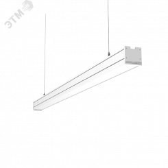 Светильник светодиодный Mercury Pro подвесной 15 Вт 4000 К 1010х65х65 мм IP54 RAL9003 белый муар с рассеивателем опал, с декоративным проводом 2 м и комплектом подвесов 2 м
