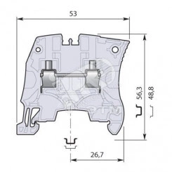 Клемма винтовая ZS4-RD 4мм.кв. красная