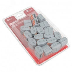 Клемма СМК 222-413 с рычагом 3 отверстия блистер (20шт.) EKF Клемма СМК 222-413 с рычагом 3 отверстия блистер (20шт.) EKF