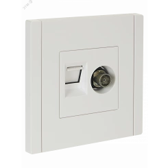 FORTE&PIANO Розетка двойная TV+RJ45 кат.5E FP236 белый IEK FORTE&PIANO Розетка двойная TV+RJ45 кат.5E FP236 белый IEK