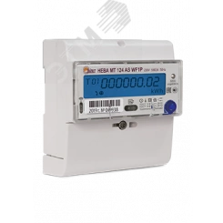 Счётчик электроэнергии 1ф НЕВА МТ 124 AS WF1PC    5(60)А
