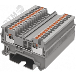 Клемма TP 1-1 проходная Push-in, сечение 1,5 мм. кв., серая
