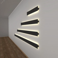 Светодиодный светильник RVE-PLS-MIKA-1500-N (Бра линейный 1500х96х35мм 37Вт Накладной 4000K черный)