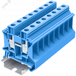 Клемма TU 1-1 винтовая, сечение 10 мм. кв., синяя