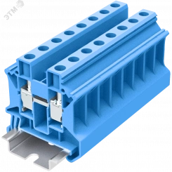 Клемма TU 1-1 винтовая, сечение 10 мм. кв., синяя