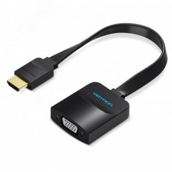 Конвертер мультимедиа HDMI на VGA + аудио, плоский, 0.15 м.