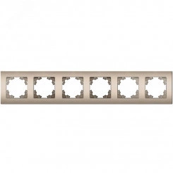 Рамка шестиместная горизонтальная Афина шампань (еврослот) Рамка шестиместная горизонтальная Афина шампань (еврослот)