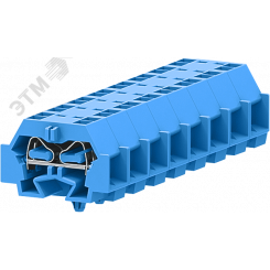 Клемма TB 2-2 с бок. подключ. с защелк. ножками, синяя