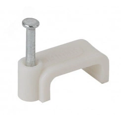 Скоба 5мм плоская пластиковая (50шт) (600/21600) Скоба 5мм плоская пластиковая (50шт) (600/21600)