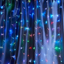 Гирлянда занавес LED мультиколор плавная смена цвета 1.5х1.5м IP44 Гирлянда занавес LED мультиколор плавная смена цвета 1.5х1.5м IP44