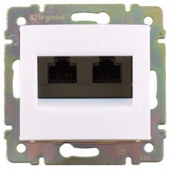 VALENA Розетка компьютерная RJ45 категория 5 2выхода UTP слоновая кость