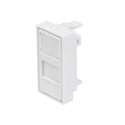 Вставка для модуля Keystone, 1 порт, 22,5x45 мм, со шторкой, белая Вставка для модуля Keystone, 1 порт, 22,5x45 мм, со шторкой, белая