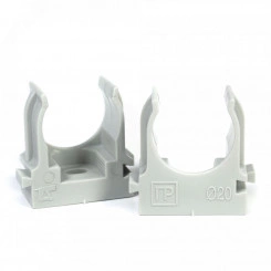 Крепеж-клипса для труб для прямого монтажа серая в гофроящике d20 мм (1200шт/кор) Крепеж-клипса для труб для прямого монтажа серая в гофроящике d20 мм (1200шт/кор)