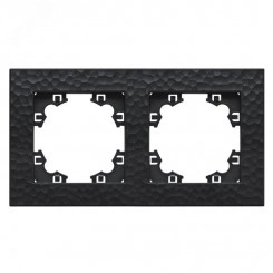 Рамка фактурная 2 поста универсальная UNIVersal Афина графит (еврослот) Рамка фактурная 2 поста универсальная UNIVersal Афина графит (еврослот)