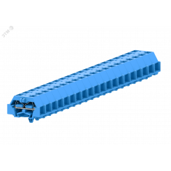 Клемма TB 2-2 с бок. подключ. с защелк. ножками, синяя