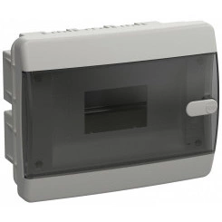 Корпус пластиковый встраиваемый на 8 модулей ЩРВ-П-8 IP41 UNION Compact черная прозрачная дверь Корпус пластиковый встраиваемый на 8 модулей ЩРВ-П-8 IP41 UNION Compact черная прозрачная дверь