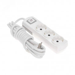 Удлинитель PREMIUM 3 гнезда, 3 м, 3х1,5 мм2, с/з, с выключателем, белый