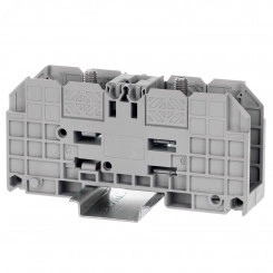 Клемма проходная, болтовой зажим, 2 точки подключения, 120 кв.мм, серая Клемма проходная, болтовой зажим, 2 точки подключения, 120 кв.мм, серая