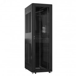 Шкаф серверный 42U 800х1000 передняя дверь: стекло IP41. задняя дверь: одностворчатая перфорированная IP20. боковые панели: перфорированные. цвет: черный RAL9005 