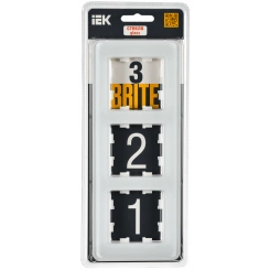 BRITE Рамка 3 поста РУ-3-2-Бр стекло белый RE IEK