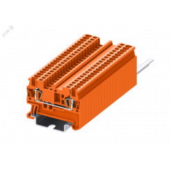 Клемма TC 1-1 пружинная, сечение 1,5 мм. кв., оранжевая