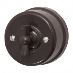 Выключатель Лизетта Перекрестный, пластик, цвет Коричневый Выключатель Лизетта Перекрестный, пластик, цвет Коричневый