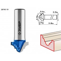 Фреза пазовая фасонная №6 19x11мм, радиус 4мм Фреза пазовая фасонная №6 19x11мм, радиус 4мм