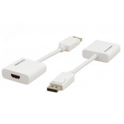 Переходник активный DisplayPort M на HDMI F, 4К60 4:4:4 и HDCP 2.2, белый