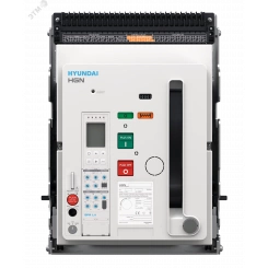 Воздушный выключатель серии HGS, арт. HGS16A3HM2C2S254LBAER (1600А, 3P, 65кА, стационарный c горизонтальным расположением шин, реле GPR-LP, с моторным приводом AC/DC 220В (катушка вкл. AC/DC 220В, катушка откл. AC/DC 220В))