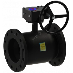 Кран шаровой фланцевый стандартнопроходной DN 350 PN 16 с редуктором тип 11с333п Кран шаровой фланцевый стандартнопроходной DN 350 PN 16 с редуктором тип 11с333п