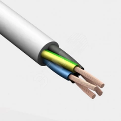 Провод ПВС 3х10+1x10 белый ТРТС