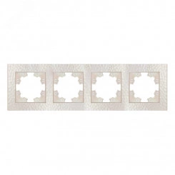 Рамка фактурная 4 поста универсальная UNIVersal Афина жемчуг (еврослот) Рамка фактурная 4 поста универсальная UNIVersal Афина жемчуг (еврослот)