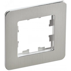 BRITE Рамка 1 пост РУ-1-1-Бр металл алюминий RE AL IEK