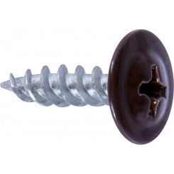 Саморез 4,2x25 с прессшайбой, острый, цинк RAL 8017 Коричневый (100 шт/уп) Промрукав