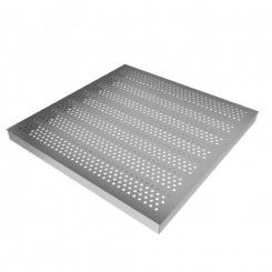 Панель фальшпола металлическая перфорированная, перфорация 15%, толщиной 38 мм с регулируемой заслон Панель фальшпола металлическая перфорированная, перфорация 15%, толщиной 38 мм с регулируемой заслон