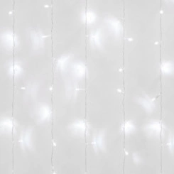 Занавес светодиодный с эффектом мерцания 6х3м Соединяемый 450 светодиодов Провод прозрачный ULD-C6030-450/TTK WHITE IP44