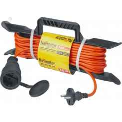 Удлинитель силовой NPE-F-10-X-2x1 на рамке б/з 10м ПВС 2х1 2200 Вт IP44