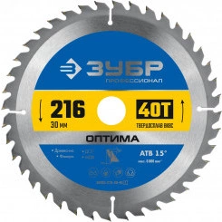Диск пильный по дереву Оптима 216 x 30мм 40Т Диск пильный по дереву Оптима 216 x 30мм 40Т