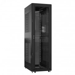 Шкаф серверный 42U 800х1000 передняя дверь: стекло IP41. задняя дверь: без. боковые панели: перфорированные. цвет: черный RAL9005 