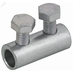 Зажим соединительный прямой пруток-пруток 6-8мм оцинкованная сталь IEK