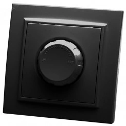 Выключатель диммирующий, 250В, 600W, серия Эрна, черный, Stekker Выключатель диммирующий, 250В, 600W, серия Эрна, черный, Stekker