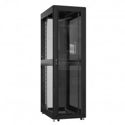 Шкаф серверный 52U 800х1000 передняя дверь: стекло IP41. задняя дверь: двустворчатая глухой металл IP51. боковые панели: без. цвет: черный RAL9005 