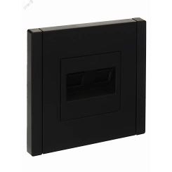 FORTE&PIANO Розетка компьютерная двойная RJ45 кат.5E FP133 черный IEK FORTE&PIANO Розетка компьютерная двойная RJ45 кат.5E FP133 черный IEK