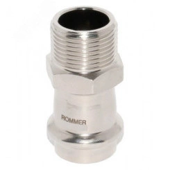 Соединитель нержавеющая сталь 28 х 1' НР, пресс Соединитель нержавеющая сталь 28 х 1' НР, пресс