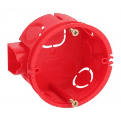 Коробка установочная KUTS-68-42-s-red усиленная для твердых стен с саморезами, стыковочные узлы красная IP20 Коробка установочная KUTS-68-42-s-red усиленная для твердых стен с саморезами, стыковочные узлы красная IP20
