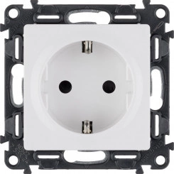 Valena LIFE Розетка силовая 2К+З 16А 250В с лицевой панелью винтовые зажимы белая Valena LIFE Розетка силовая 2К+З 16А 250В с лицевой панелью винтовые зажимы белая