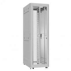 Шкаф серверный 42U 800х1200 передняя дверь: двустворчатая перфорированная IP20. задняя дверь: без. боковые панели: глухой металл. цвет: серый RAL7035 