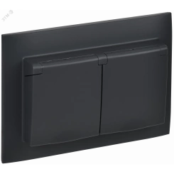 SKANDY Розетка 2-местная и крышкой 16А в сборе IP44 SK-R12G графит IEK SKANDY Розетка 2-местная и крышкой 16А в сборе IP44 SK-R12G графит IEK