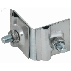 Держатель проводника круглого 6-10мм для фальца угловой h=40мм оцинкованная сталь IEK